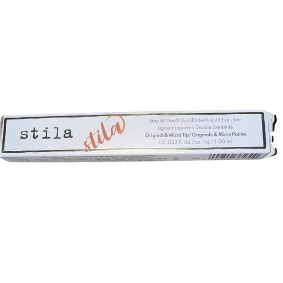 NIB Stila Stay All Day Dual Ended Eye Liner Intense Black/Kitten Kosmo NEW - Picture 1 of 3